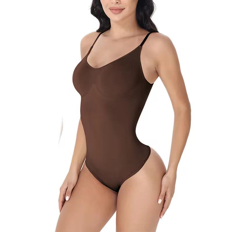 V Neck Spaghetti Strap Body Suit by LMC